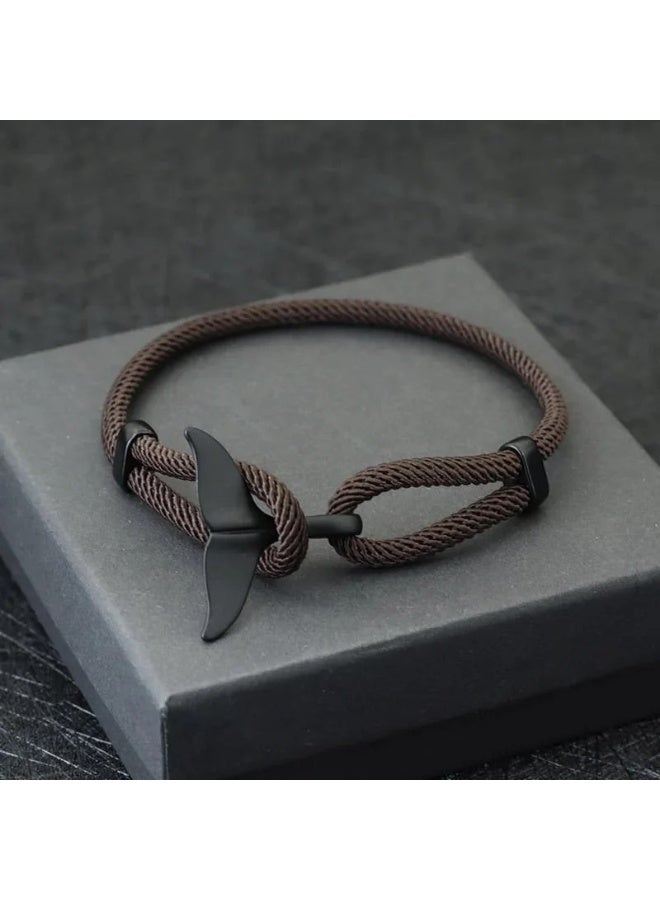 Ligant Fabric Bracelet in Brown - Modern Design with a Distinctive Touch - Stylish Unisex Wristband for Casual Sophistication - Image 1