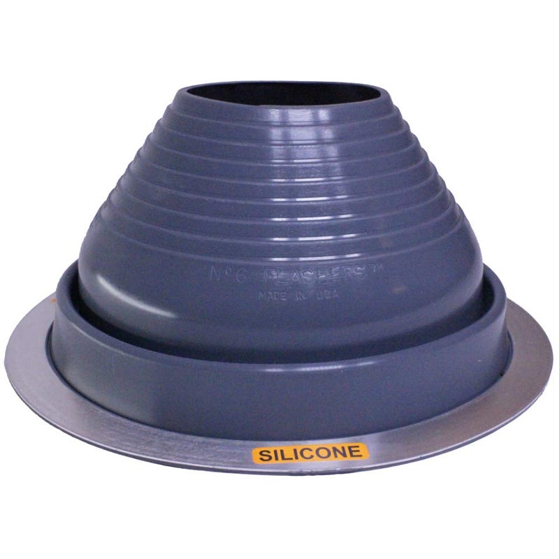Flashers 6 Silicone Grey High Temp Flexible Roof Jack Pipe Boot Metal Roofing Pipe Flashing Pipe OD 5 to 9 100 Made in The USA