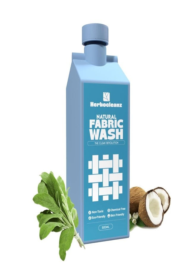 HERBOCLEANZ Advanced Fabric Wash - Eco-Friendly Detergent for All Machines, Top & Front Load - Plant-Based, Skin-Friendly Formula, Biodegradable, No Harsh Chemicals - Fresh & Clean Clothes 500Ml - Image 1