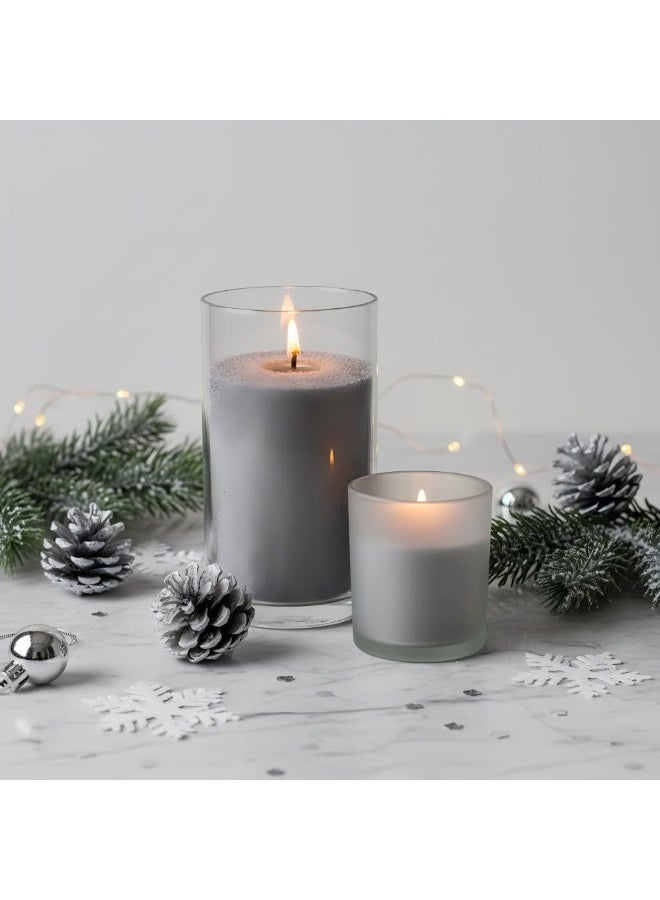 MIRFA Pearled Candle Wax Sand With 20 Eco Wicks - Grey - Image 3