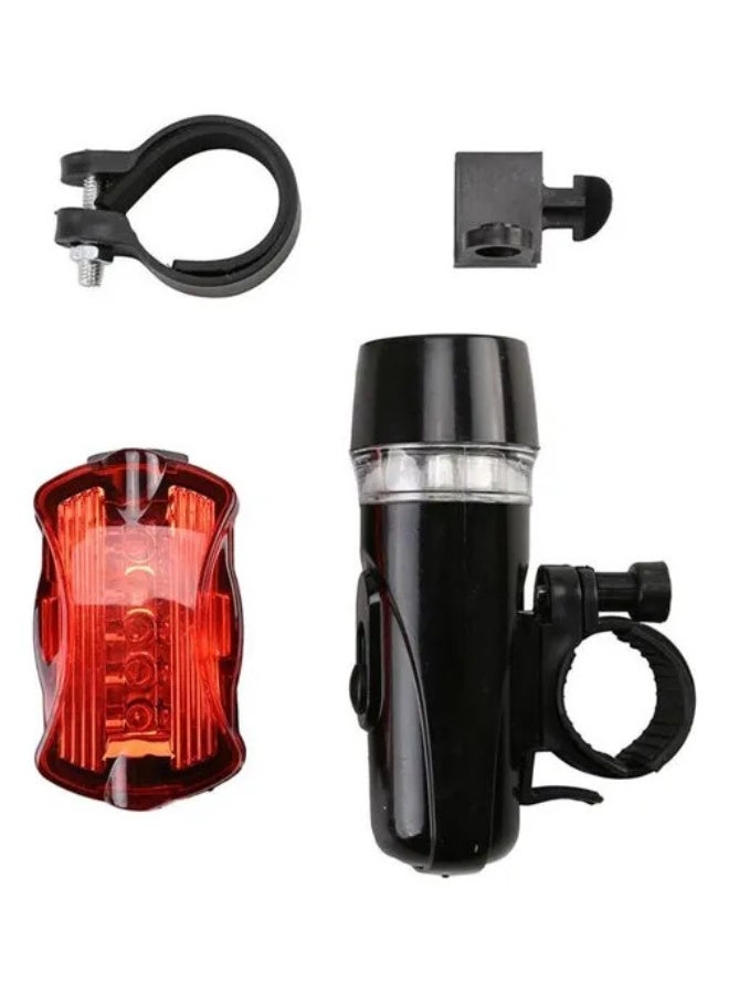 Bicycle Front Light and Tail Lamp Mountain Bike Safety Riding Set With 5*LED High Flashing Lamp Beads Rainproof - Image 1