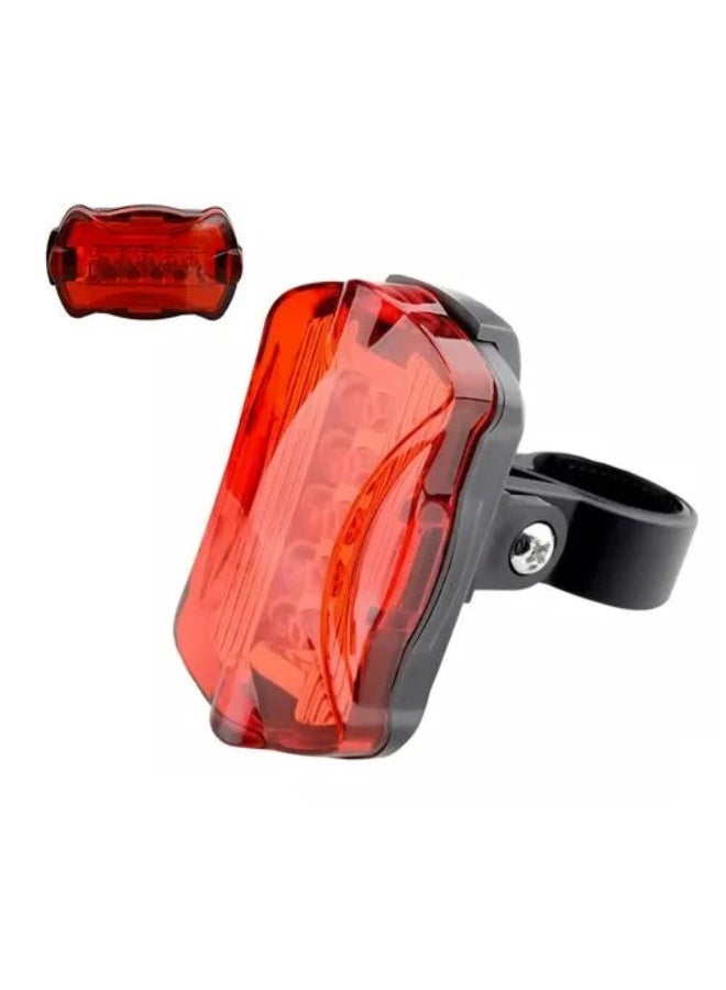 Bicycle Front Light and Tail Lamp Mountain Bike Safety Riding Set With 5*LED High Flashing Lamp Beads Rainproof - Image 4