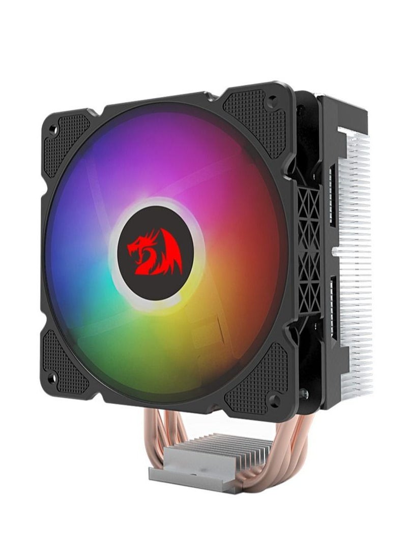 REDRAGON - CC-2000 EFFECT RGB CPU Cooler -120mm PWM RGB Fan / 4 Heat Pipes - Image 1