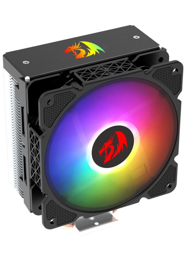 REDRAGON - CC-2000 EFFECT RGB CPU Cooler -120mm PWM RGB Fan / 4 Heat Pipes - Image 1
