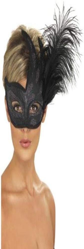 Smiffys Ornate Colombina Flame and Feather Mask - Image 2