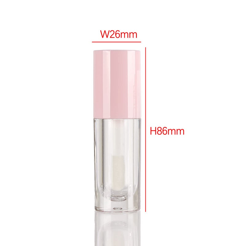 COSIDEA 14pcs Empty 6ml big doe foot wand Chunky lip gloss tubes for DIY lipgloss,Pink round lipgloss containers tubes with thick wand (Pink) - Image 2