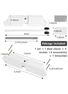 Oasisgalore Double Spring Door Closers-Automatic Door Close， Perfect for Home Use(White)  - Image 3