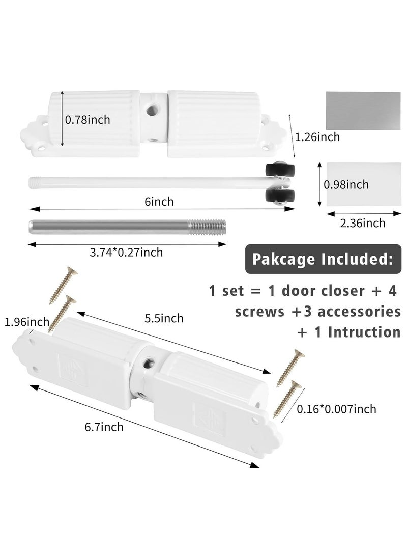 Oasisgalore - Double Spring Door Closers-Automatic Door Close， Perfect for Home Use(White) - Image 1