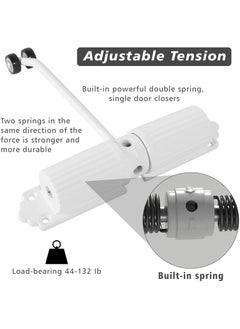 Oasisgalore Double Spring Door Closers-Automatic Door Close， Perfect for Home Use(White)  - Image 4