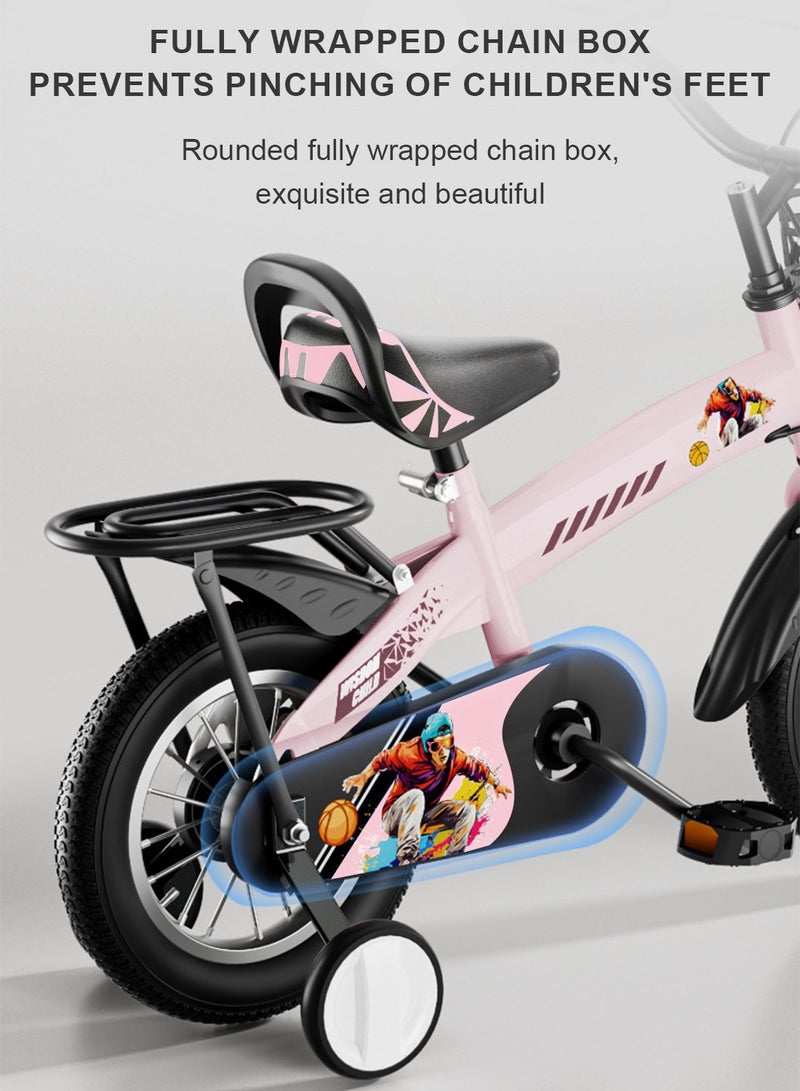 MaBaby دراجة للأطفال 12-14-16-18 بوصة، مع مقعد خلفي للركاب ومقعد قابل للتعديل، دراجة للأطفال من 2-10 سنوات للأولاد والبنات - Image 5