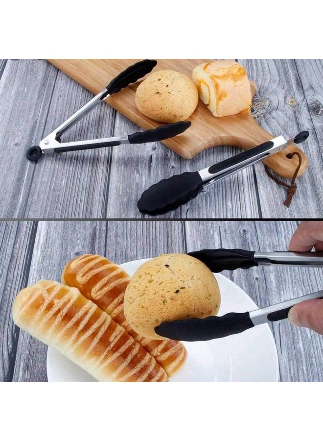 Baskety ملاقط مطبخ من الفولاذ المقاوم للصدأ غير لاصقة وقوية من باسكتي (أسود، 9 بوصات) - Image 5