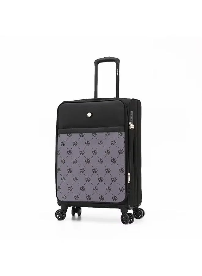 DKNY DKNY STREET CRED Softside 3-piece Luggage Set on Wheels for Unisex | Ultra Lightweight ABS with Spinner Wheels 4 Color Black with Grey Pattern