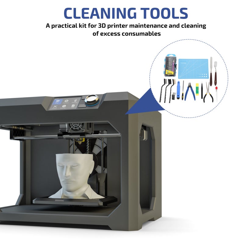 1 Set 3D Printer Accessories Tool Kit 3D Printer Cleaning Tools Kit DIY Tool Kit - Image 4