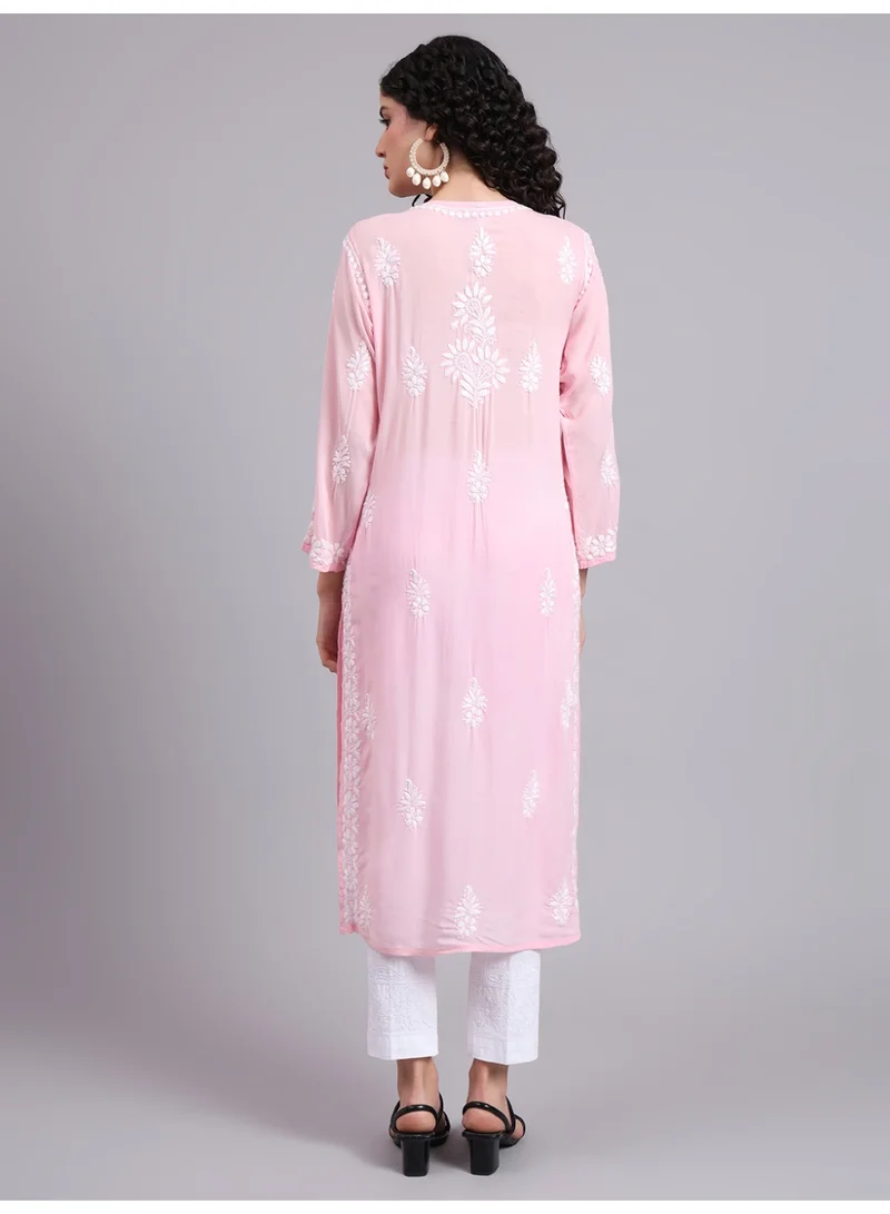 Alaya Women Chikankari Hand Embroidered Modal Kurta -AL4042