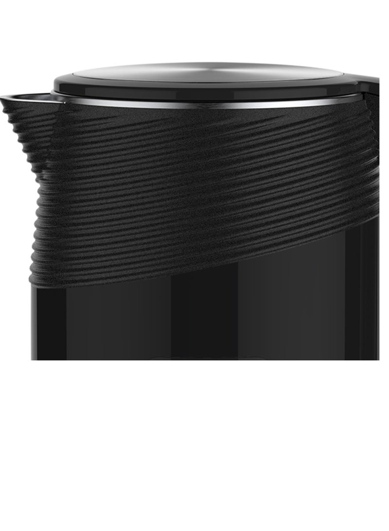 دوتس غلاية من الفولاذ المقاوم للصدأ بشاشة عرض رقمية ذكية من دوتس غلاية من الفولاذ المقاوم للصدأ سعة 1.7 لتر بقوة 2200 واط، هيكل داخلي بارد الملمس، أسود - Image 4