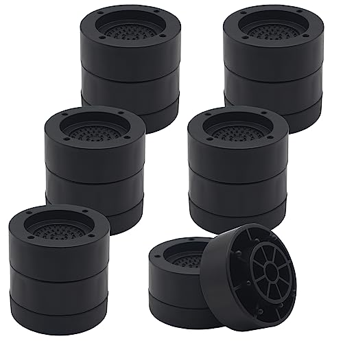 HANIHUA Furniture Risers Black Bed Risers 2 inch (Set of 6), Heavy Duty Bed Lifts Risers for Table, Sofa, Couch, Desk, Adjustable Bed Frame Risers Supports Up to 3,300 Lbs - Image 1