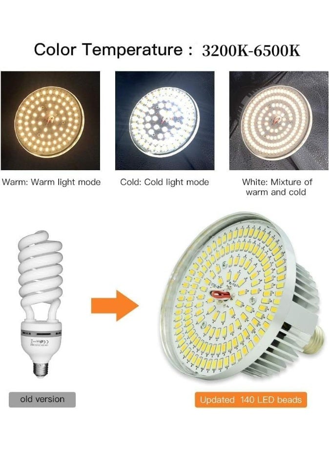بيكنجينوس مجموعة إضاءة الصندوق اللين، 150 واط مع صندوق لين 50 سم × 70 سم | مصباح إل إي دي E27 بدرجة حرارة لونية 3200K-6500K، معدات إضاءة استوديو التصوير للتصوير الفوتوغرافي والتسجيل الفيديوي - Image 3