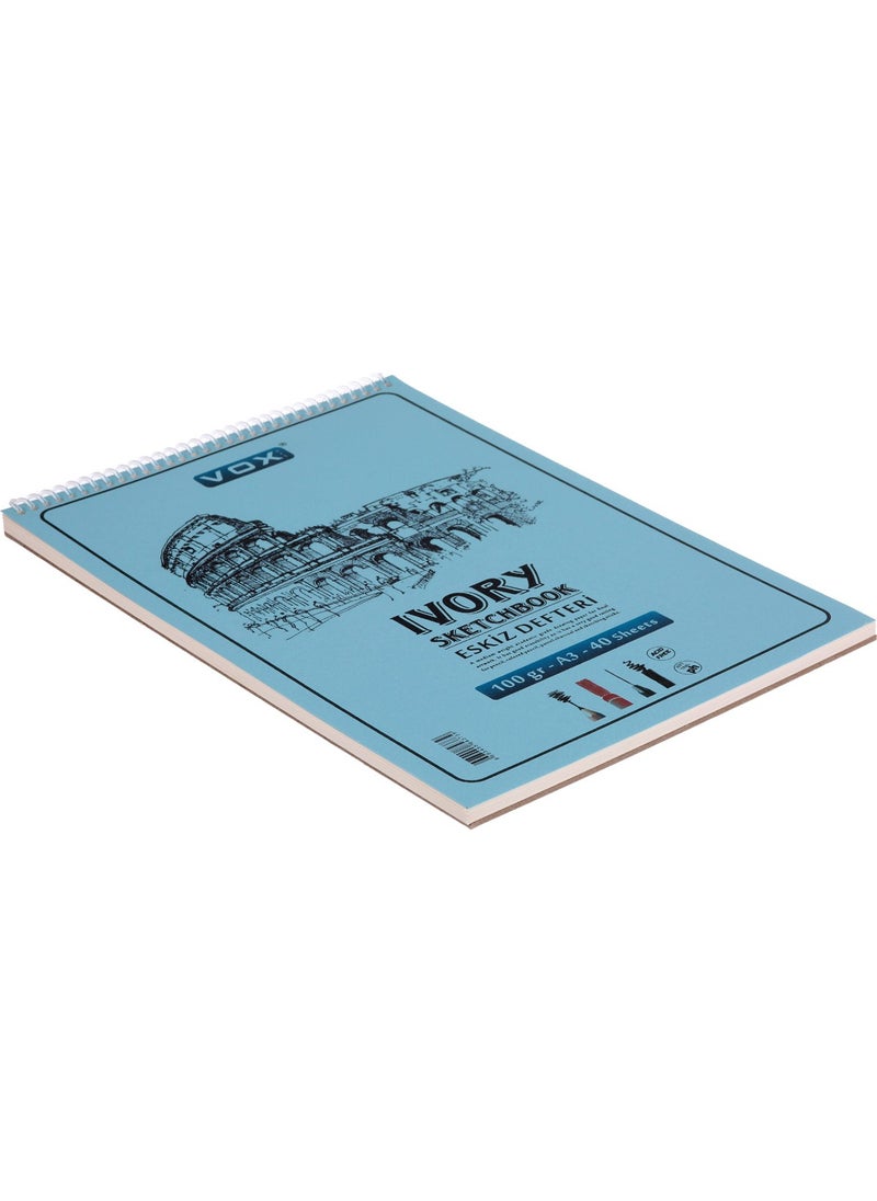 Vox Art - Sketch Drawing Book - A-3, 40 Sheets-Blue - Image 1