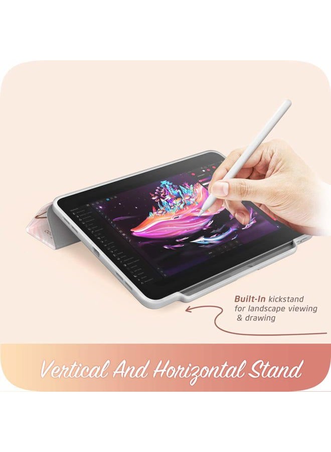 I-blason Cosmo Case for New iPad Pro 11.0 Inch (2021/2020/2018 Release), Full-Body Trifold Stand Protective Case Smart Cover with Auto Sleep/Wake & Pencil Holder (Marble) - Image 4