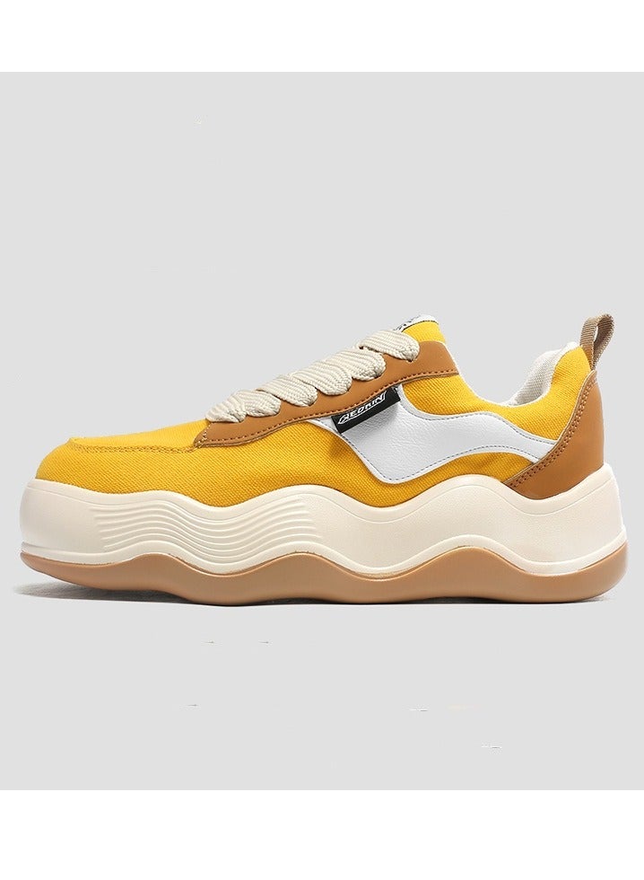 KUYING New Thick Sole Elevated Board Shoes 