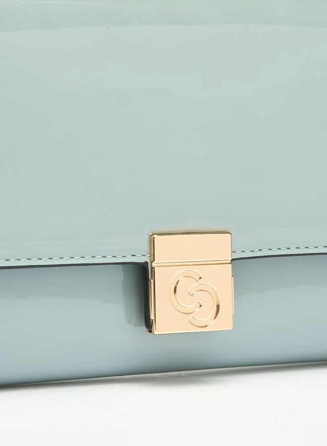 Celeste Women's Solid Crossbody Bag with Magnetic Closure and Chain Strap