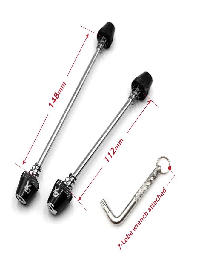 ONIPAX Bike Anti-Theft Locking Skewer 7 Lobe Bicycle Wheel Hub with Key - Image 3