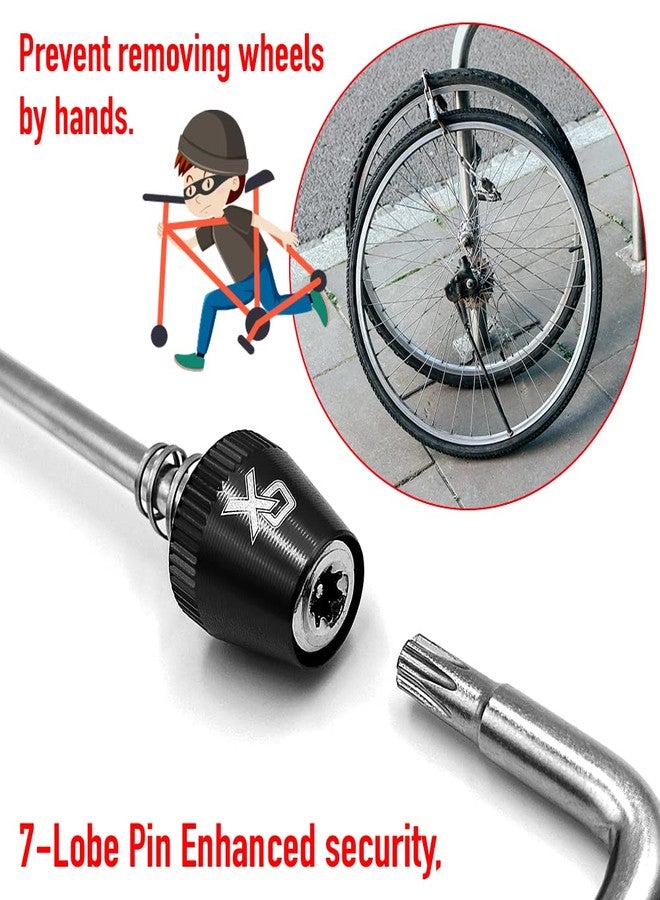 ONIPAX Bike Anti-Theft Locking Skewer 7 Lobe Bicycle Wheel Hub with Key - Image 2