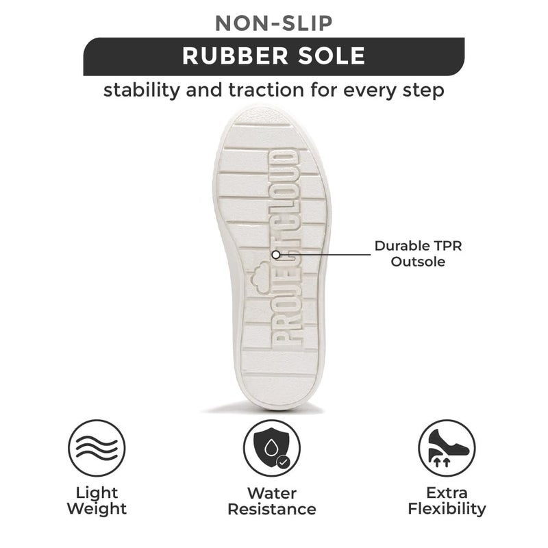 Project Cloud Platform Sneakers for Women â€“ Lightweight Womens Sneakers with Memory Foam Insole â€“ Non Slip Lace-Up Womens Shoes â€“ Perfect Spring Shoes for Women 2026 (Bossy-2, LTGREY, 8) - Image 5