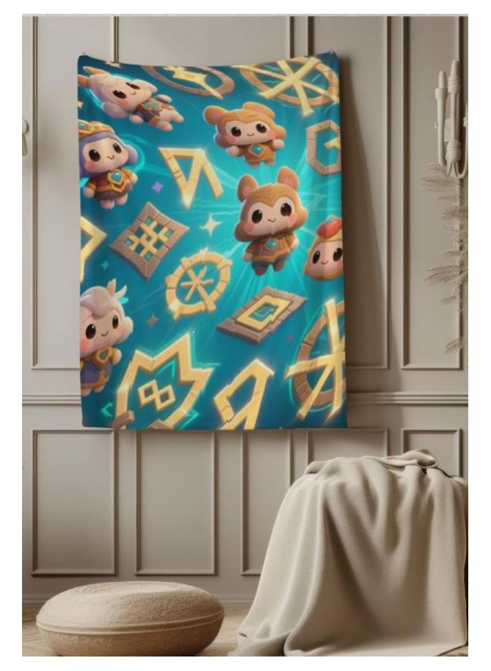 عام بطانية رقيقة من الفانيلا الكرتونية للأطفال أو الطلاب (دافئة ومريحة ومناسبة للنوم والألعاب) 100 سم * 150 سم - 585 - Image 4