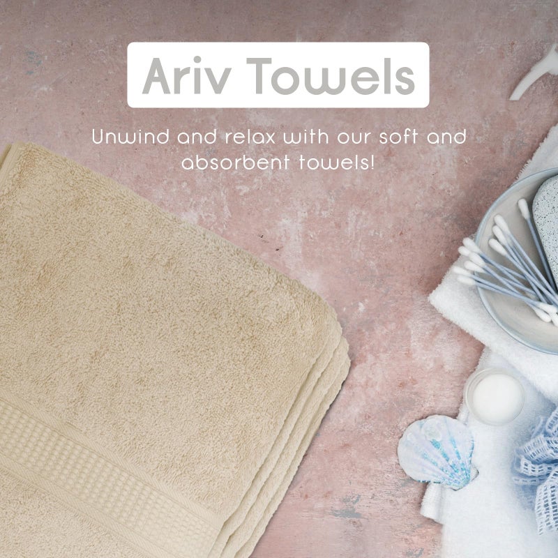 Ariv Towels 2-Piece Jumbo Premium Bath Sheet Set- Suitable for Sensitive Skin & Daily Use- Soft  Quick Drying & Highly Absorbent Sheets for Bathroom  Gym  Hotel & Spa- 35"" X 70"" - Linen - Image 5