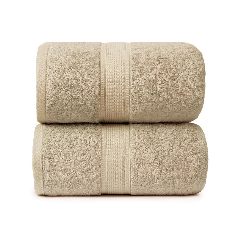 Ariv Towels 2-Piece Jumbo Premium Bath Sheet Set- Suitable for Sensitive Skin & Daily Use- Soft  Quick Drying & Highly Absorbent Sheets for Bathroom  Gym  Hotel & Spa- 35"" X 70"" - Linen - Image 1