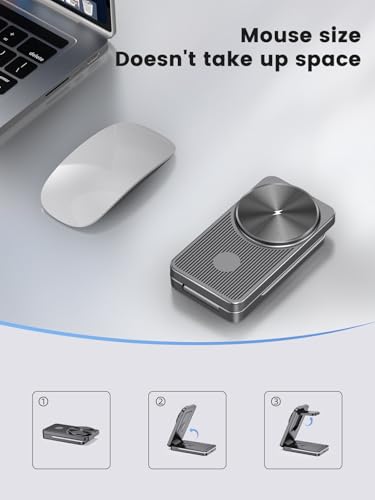 NeotrixQI Magnetic Wireless Charger for Samsung Galaxy S26 Ultra, 3 in 1 Wireless Charging Station for Samsung Watch 8, Travel Foldable MagSafe Charger Stand for Android S25 Ultra/Z Fold/Z Flip 7, Buds 4 Pro - Image 5