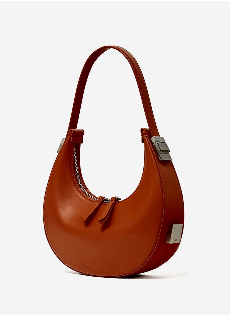 OS OI Mini Toni Bag Mini Leather Top Handle Handbag Shoulder Crossbody Bags  - Image 4