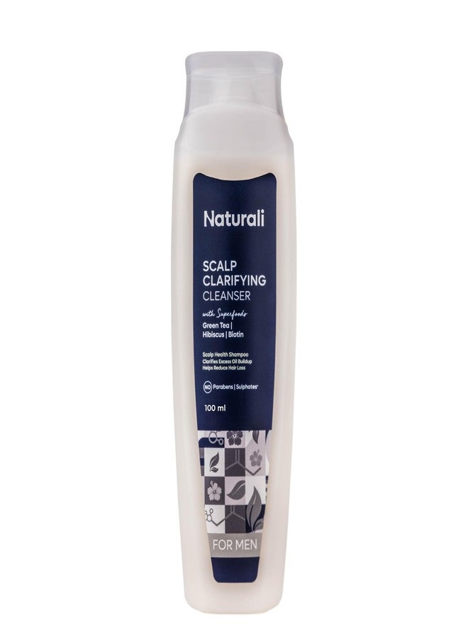 Naturali Scalp Clarifying Anti-Dandruff Shampoo for Men | Derma Approved Shampoo with Green Tea, Hibiscus & Biotin | Reduces Dandruff & Hair Fall | Sulphate-Free Daily Care for All Hair Types | 100 ml - Image 1