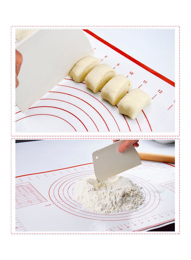 NIBEMINENT Silicone Non Stick Rolling Dough Pad Red  - Image 3