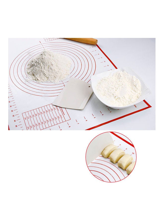 NIBEMINENT Silicone Non Stick Rolling Dough Pad Red  - Image 4