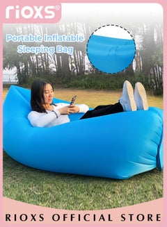 RIOXS Portable Inflatable Sleeping Bag Single Folding Camping Airbed ...