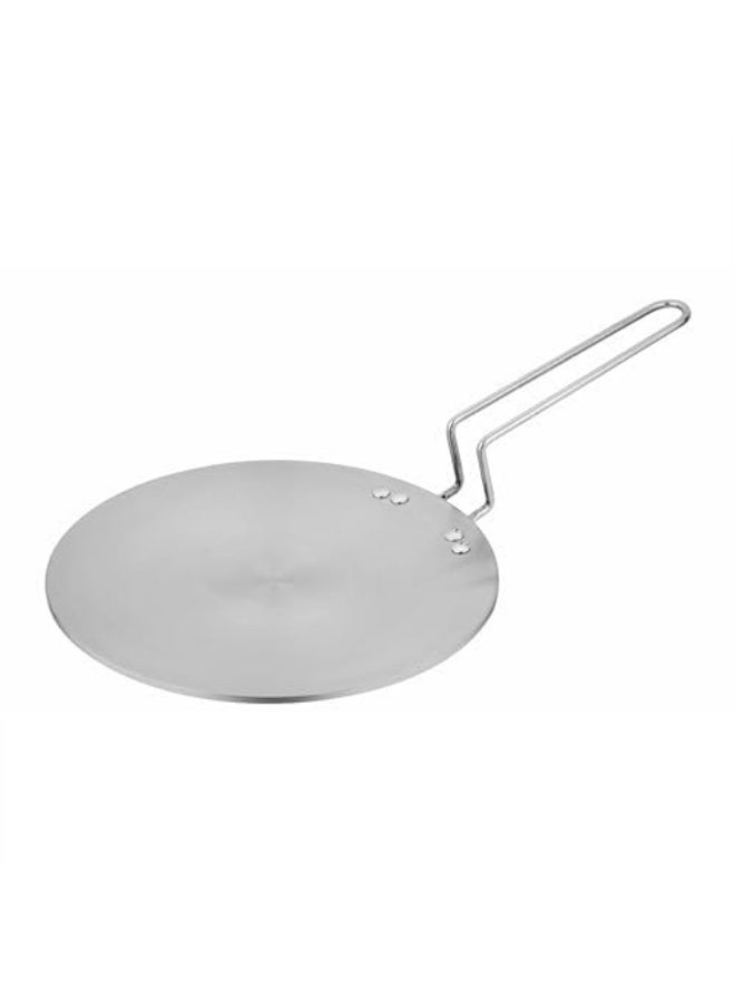 Prabha Stainless Steel, Roti Tawa, 26cm, Chapati Pan, Non-Stick, Stay Cool Steel Handle, Compatible with Induction and Gas Stove, Tri-Ply. - Image 1