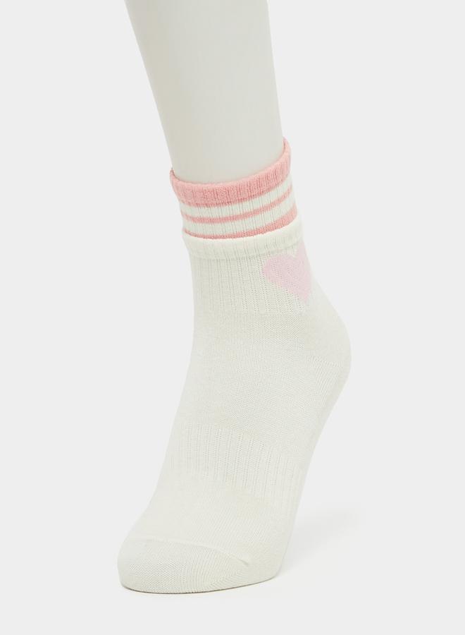 Styli Set of 5 - Heart Detail Crew Socks  - Image 2