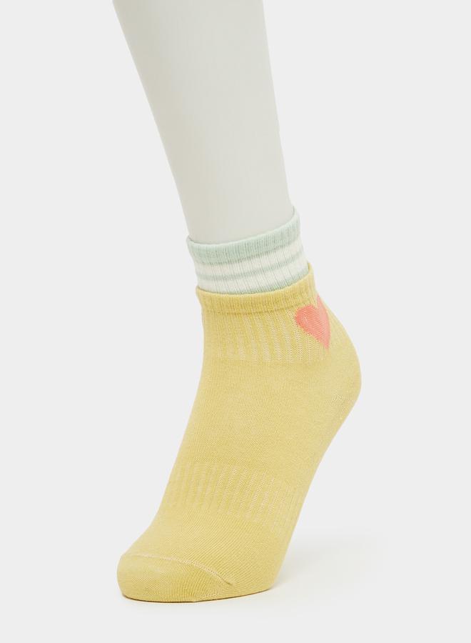 Styli Set of 5 - Heart Detail Crew Socks  - Image 4