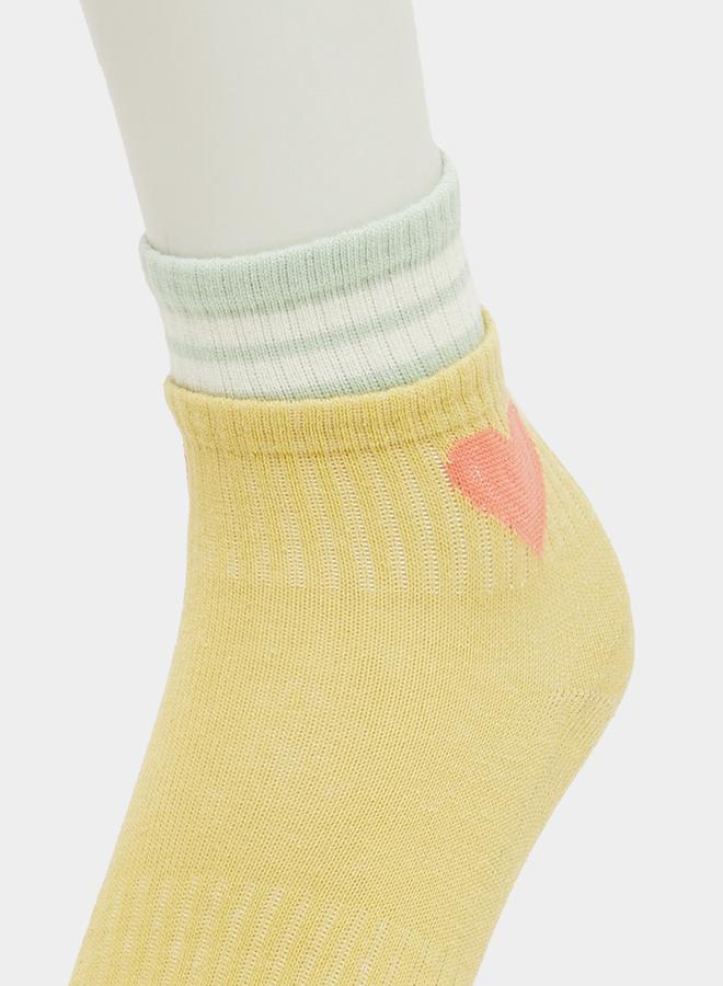 Styli Set of 5 - Heart Detail Crew Socks  - Image 5