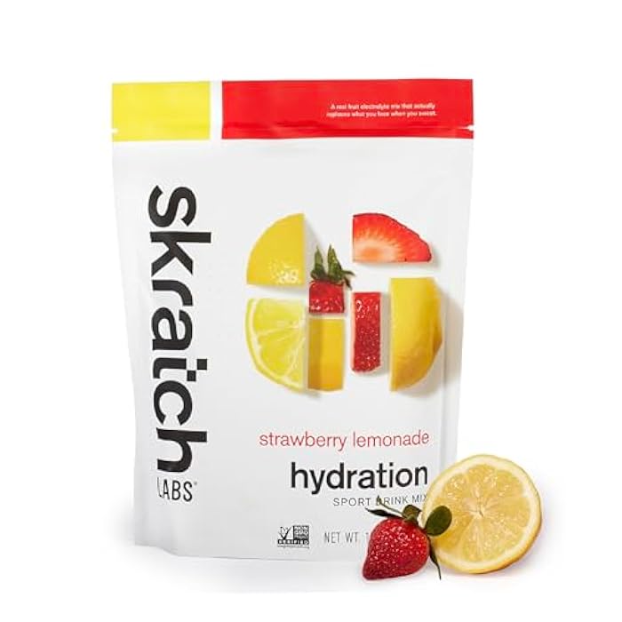 Skratch Labs Hydration Powder | Sport Drink Mix | Electrolytes Powder for Exercise, Endurance, and Performance | Strawberry Lemonade | 20 Servings | Non-GMO, Vegan, Kosher - Image 1