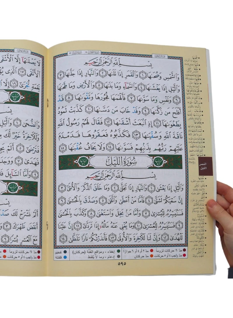 تجويد القرآن جزء عم الجزء مقاس وسط 20 × 14 سم (علبة تحتوي على10حبات) - Image 4