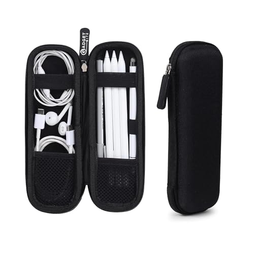 GadgetBite Black Hard Pencil Case EVA Hard Shell Pen Case Holder for Executive Fountain Pen and Stylus Touch Pen (Small)-Black - Image 1