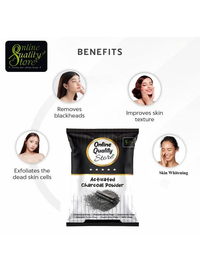 Online Quality Store Herbal Powder Combo For Hair And Face (Activated Charcoal)  - Image 3