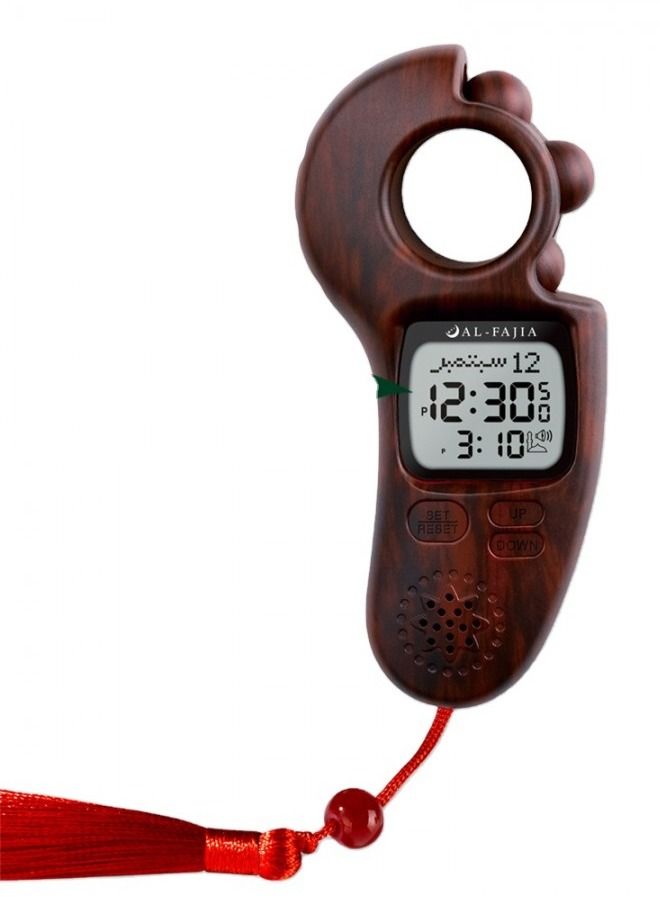 Al-FaJia Beads Digital Tasibih Athan Alarm Clock Auto Prayer Time Qibla Direction Hijri Calendar Dual-Language Tally Counter - Image 1