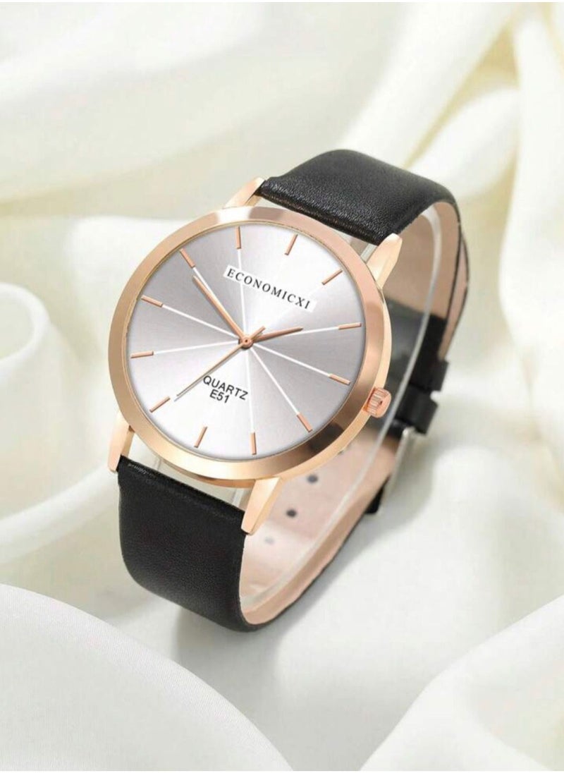ECONOMICXI - Elegant Black Watch For Women - Image 1