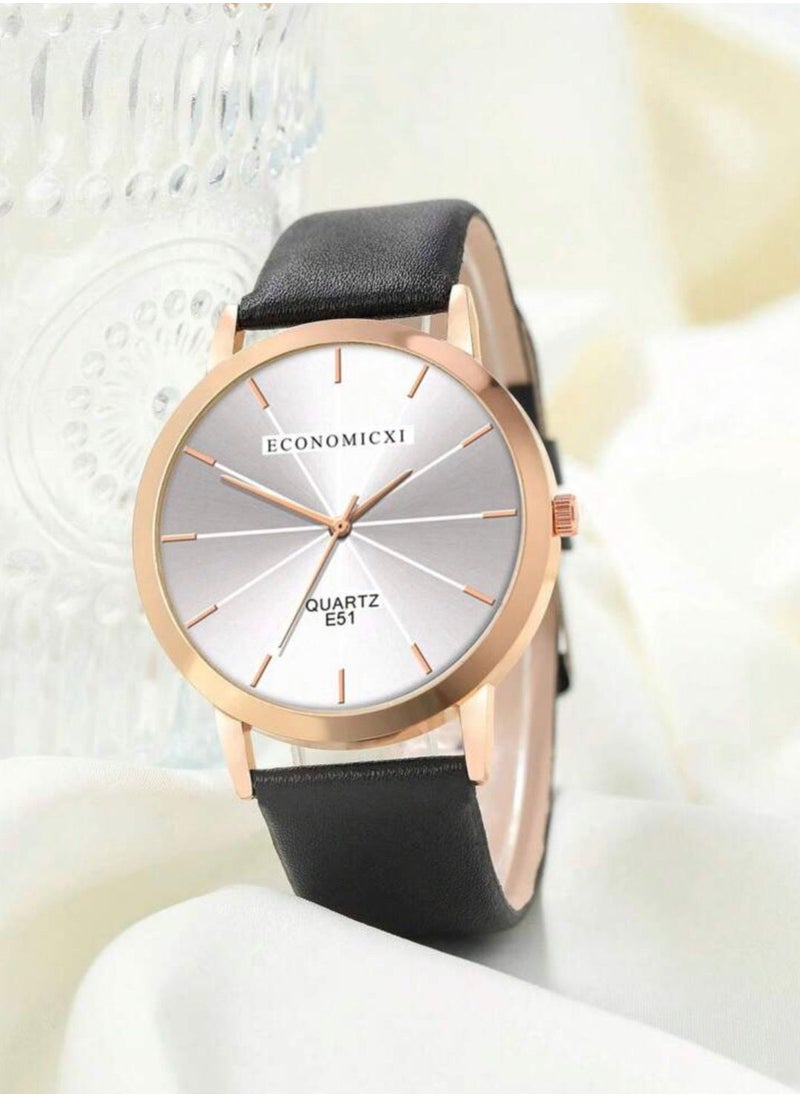 ECONOMICXI - Elegant Black Watch For Women - Image 1
