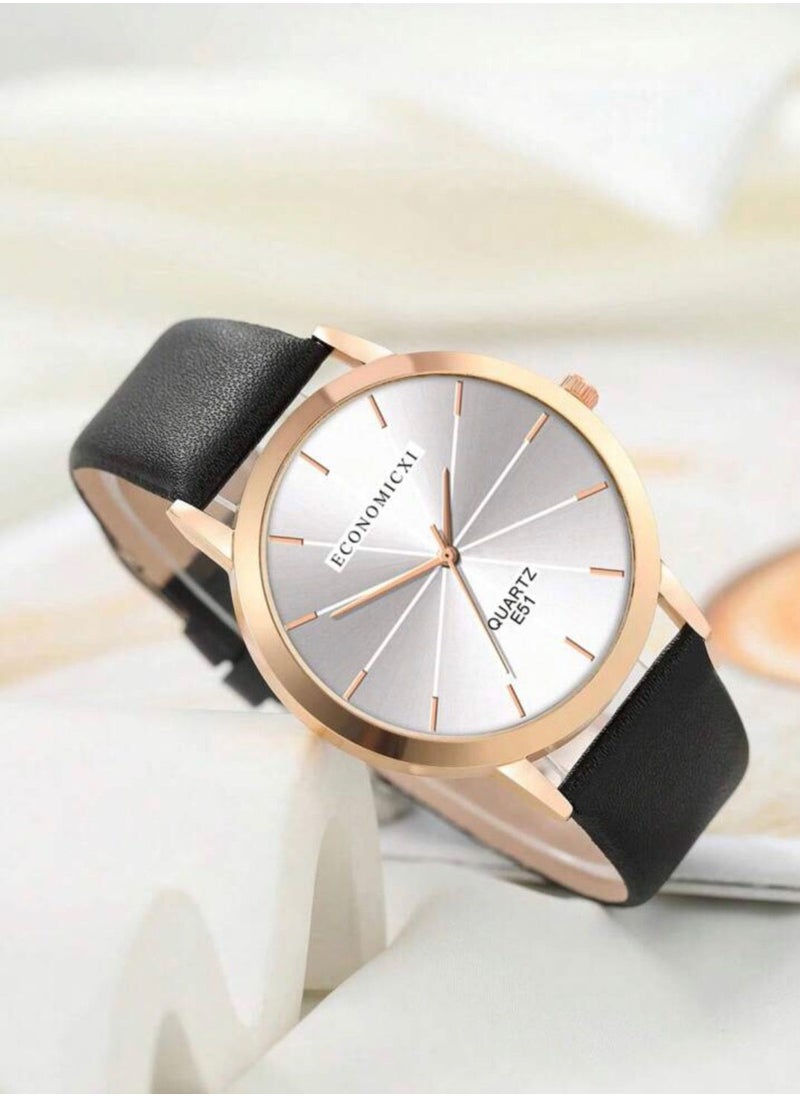 ECONOMICXI - Elegant Black Watch For Women - Image 1