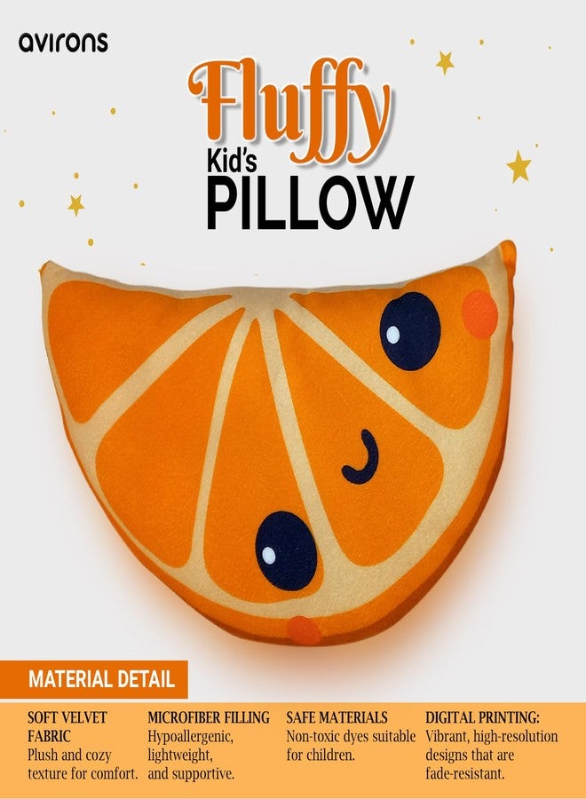 Avirons Orange Shape Pillow - Fun and Cozy! Perfect for Play, naps, or Cuddles, This Cute Orange Design Brings Comfort and a Burst of Color to Any Room. - Image 4